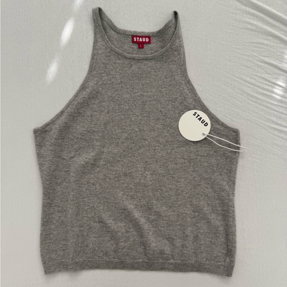 NWT STAUD Heather Gray Knit Tank Large